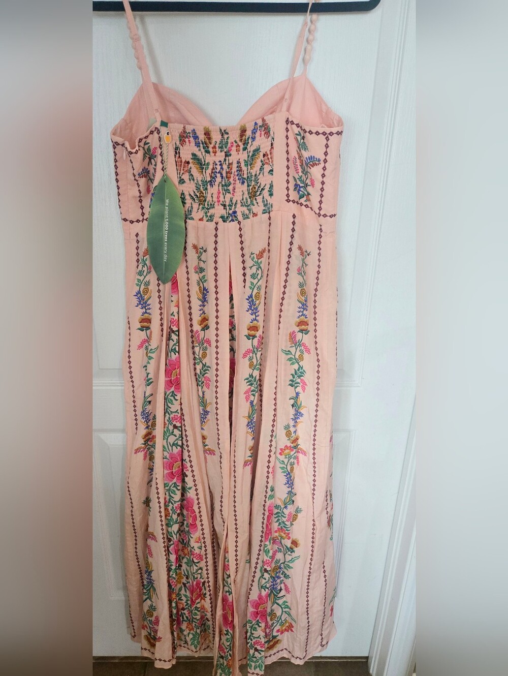 Delicate Pink Embroidered Maxi Dress - Brand: FARM RIO - Picture 2 of 3